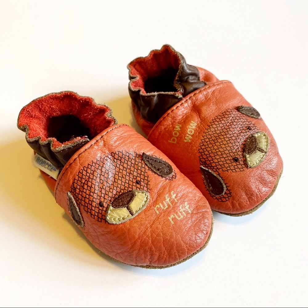 Robeez Slip On Dog Baby Shoes Size 0-6 Month